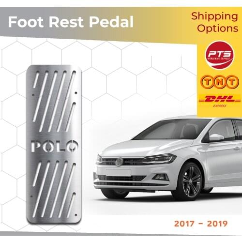 For VW Polo 2017 2018 2019 Car Accessories ABS Chrome Foot Rest Pedal Body Molding Moulding Trim