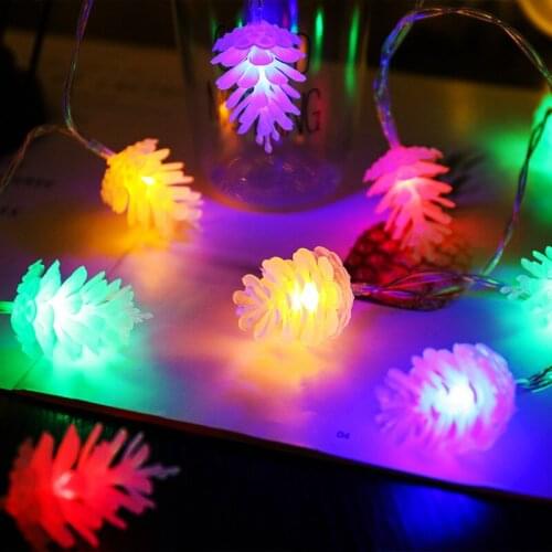 10m/6m Pinecone String Lights holiday Fairy Garland Christmas tree Decorations for Home Outdoor Navidad Decor Natal noel gifts