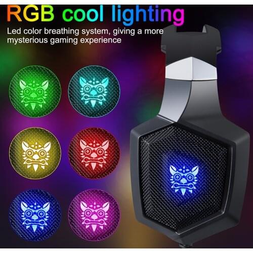K8 3.5mm Gaming Headphones LED Stereo Surrounds Headset Compatible with PS4s Xboxs One PC EM88