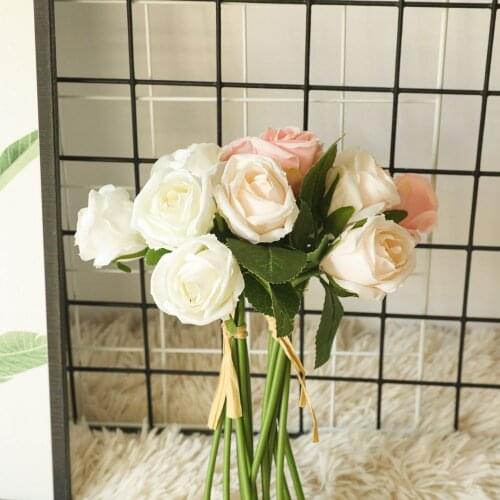 Artificial Rose Flower Wedding Bouquet Decorative For Indoor