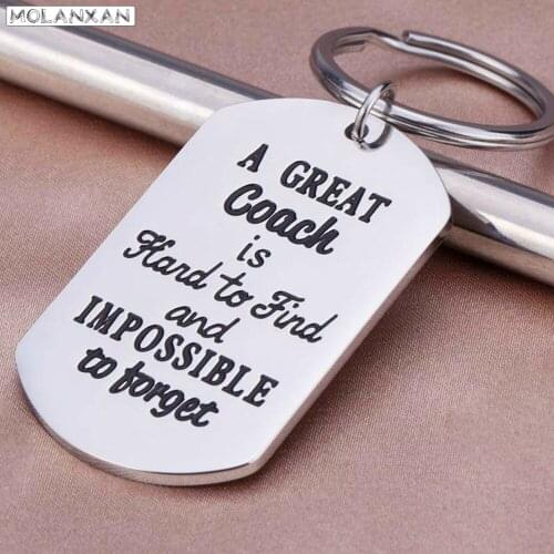 Fashion Keychain Sports Thank You Gifts for Men Woman Boys Girls Football Basketball Baseball Swimming Soccer Coaches Key Ring