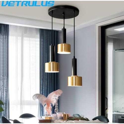 Nordic Personality Gold Led Pendant Light E27 Hanglamps Luminaire Pendant Lamp Chandelier Creative Indoor Kitchen Light Fixture