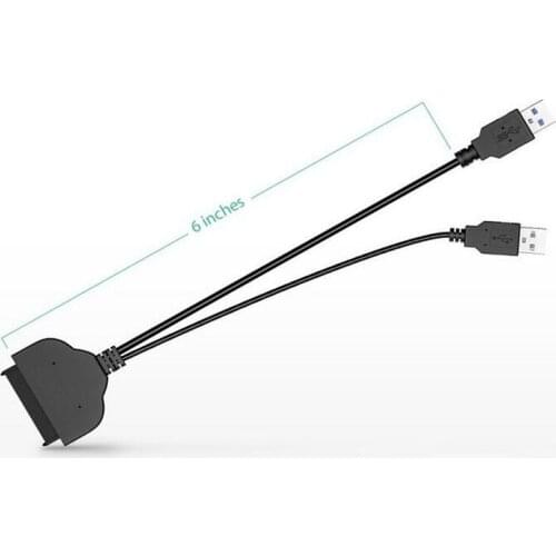 USB 3.0 to 2.5" SATA Hard Drive Disk Adapter Cable Converter for SSD/HDD With USB Power cable