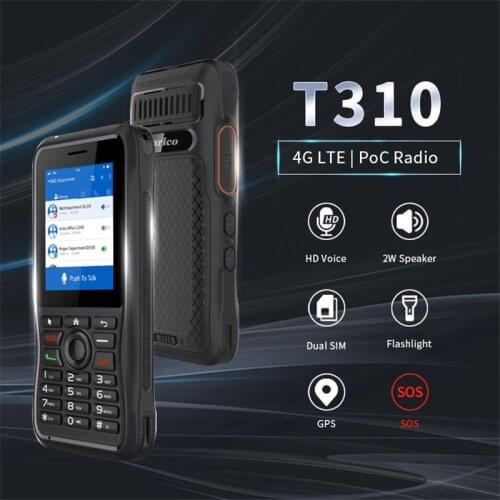 Inrico T310 Zello android Mobile talk radio GPS SOS Network portable radio Touch Screen long distance walkie talkie phone 100 km