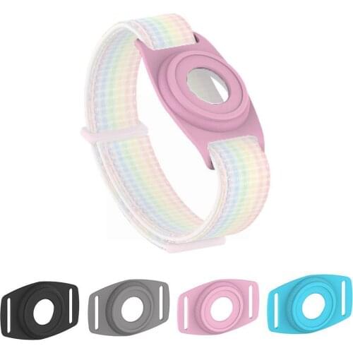 Strap For Apple Airtags Band Bracelet Protective Cover Anti-lost GPS For Children Suitable TPU Case Airtag Wearable Device C2D9