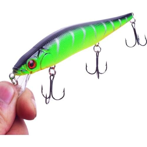 The New 1PCS/lot 14 cm/22 g 6 Colors Fishing Lure Artificial Minnow Hard Bait With 3 Fishing Hooks Fishing Tackle Lure 3D Eyes