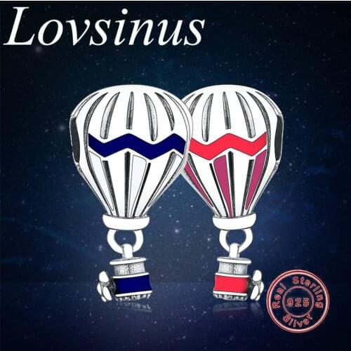 Silver 925 Jewelry Hot Air Balloon Charm Fit Original Europe Charm Bracelet Sterling Silver 925 Original Bead For Jewelry Makin