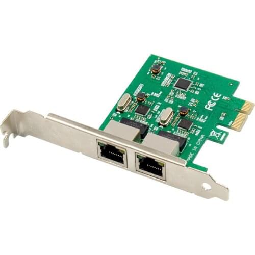 PCIE X1 Dual RJ45 10/100/1000Mbps Gigabit Ethernet Nics RTL8111F+ASM1182e