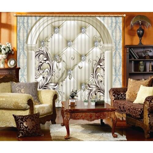 Modern curtains soft curtains 3d Curtains Blackout for Living Room Kids Bedroom Fabric