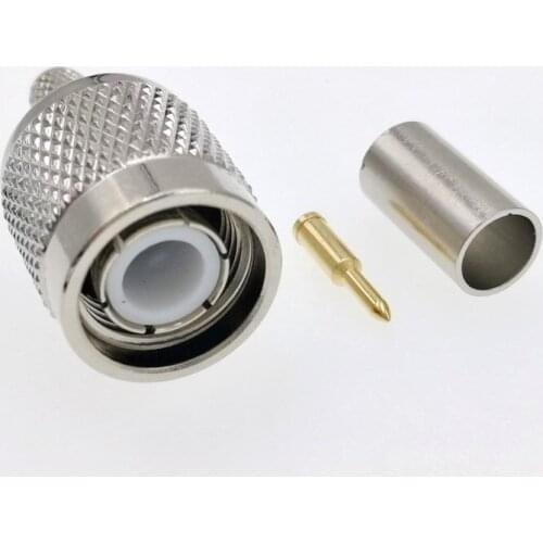 TNC Male Plug Crimp RG58 RG142 RG223 LMR195 50-3 Cables RF Connector 1PCS