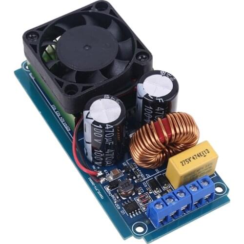 IRS2092S 500W Mono Channel Digital Amplifier Class D Stage HIFI Power Amp Board LM3886 with Fan R58A