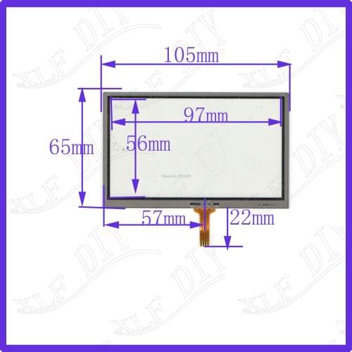 ZhiYuSun 4.3inch 4-wire resistive touch panel 105*65mm for Car DVD, Navigator screen 105mm*65mm glass this is compatible