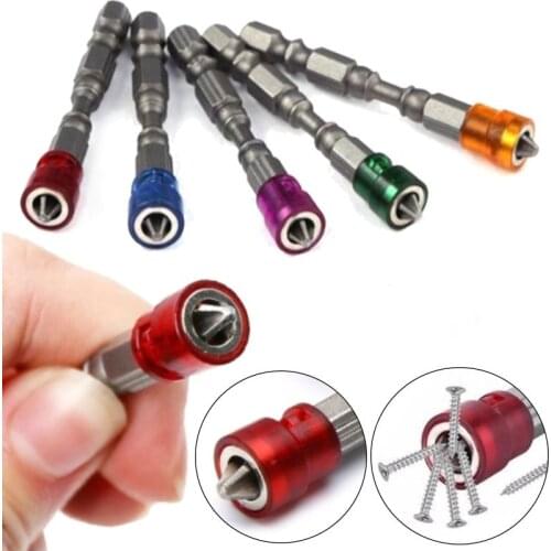 1/2/5pcs Anti-Slip Electric Magnetic Screwdriver Bit S2 PH2 Single Head Screw Driver Bits Mayitr 1/4" Hex Shank Hand Tools