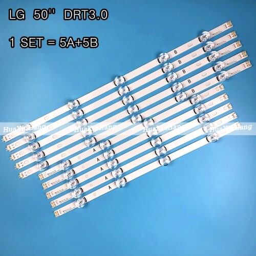 10pcs/set New LED Strip Innotek Drt 3.0 50" For LG 50LB5610 50LB650V 50LB653V 50LF5800 6916L-1978A 1779A 1982A 1983A 1735A 1736A