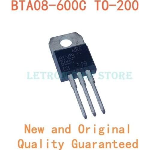 10PCS BTA08-600C TO-220 BTA08-600 TO-220 BTA08 08-600C new and original IC