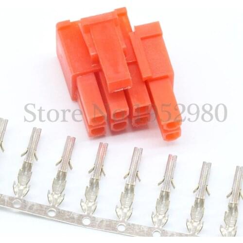 30 Set 4.2mm Pitch 5557 ATX Graphics Card GPU PCI-E Power Connector 6+2Pin 8Pin Male Housing+Terminals Red