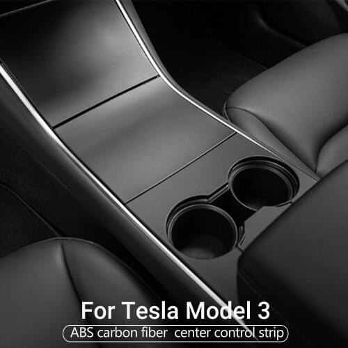 4Pcs Model3 Car Central Control Panel Protective Patch for Tesla Model 3 Accessories Central Control Three Patch Feels 2017-2020