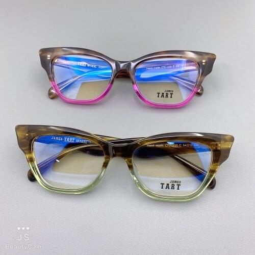 Belight Optical Italy Acetate Butterfly Shape Eyewear Handmade Craft Women Prescription Vintage Eyeglasses Spectacle Frame 235