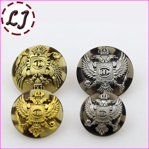 Free shipping 10pcs/lot combined zinc alloy metal buttons two colors round button clothing pants sewing accessories scrapbook