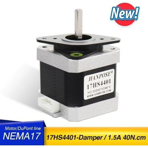 Free shipping 4-lead Nema17 Stepper Motor 42 motor 1.7A 40N.CM 17HS4401 with Shock absorber for 3D printer motor and CNC XYZ