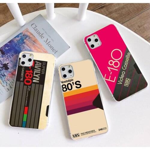 80s VHS Tribute Phone Case for iphone 12 pro max 11 pro XS MAX 8 7 6 6S Plus X 5S SE 2020 XR cover
