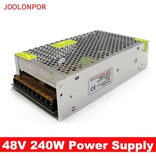 DC 48V SMPS Switching Power Supply Transformer AC 110 / 220V to DC 48V 5A 240W Power Supply Adapter for LED Lighting Driver