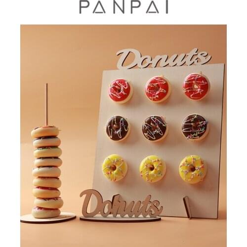 Wooden Cake Donuts Display Racks Doughnuts Holder for Wedding Baking Coffee Shop Tableware Cake Decorating