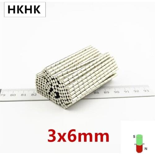 HKHK 200-2000PCS Diameter Magnet 3x6 mm magnet encoder 3mm x 6mm strong magnetic standard 3x6 mm