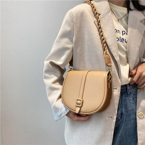 Quality Leather Saddle Bag Women Shoulder Bags Trending Womens Bags 2021 Crossbody Bag Female Handbags Girls Purse 2 Straps Sac