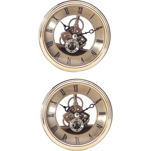 2Pcs 97mm Floating Anniversary Quartz Skeleton Insert Clockwork DIY Craft