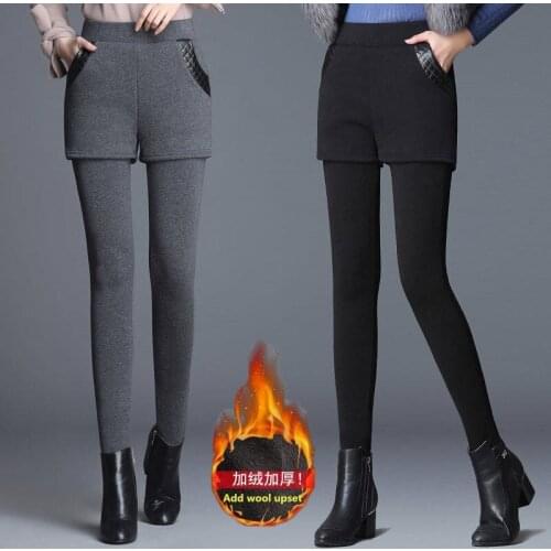 Hot New High Quality Women Winter Warm Leggings Plus Velvet Inside Iined Elastic Thermal Slim Leggings