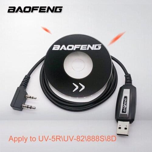 Authentic Genuine Baofeng USB Programming Cable With Driver CD for BaoFeng UV-5R BF-888S UV-82 BF-8D Walkie Talkie