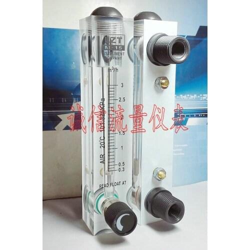 Air flowmeter LZT-15T adjustable gas panel flowmeter 0.3-3m3/h nitrogen flowmeter