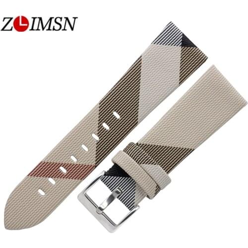 ZLIMSN New Watch Band Strap Women Sport Watches Belt Accessories 22mm 24mm Watchband camouflage Meter white