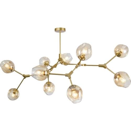 Nordic Pendant Light Lamp Modern 4 Color Molecular Glass Lamp Shade Gold Black Body Hanging Lamp Art Decoration Light Industrial