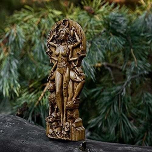 Greek Wiccan Goddess Statues Figurine Resin Wisdom God Altar Figurine Statue for Decoration Ornaments Desktop Home Decor