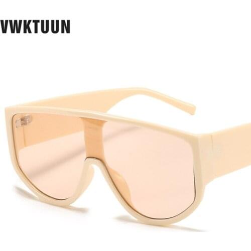 VWKTUUN Sunglasses Women Men Vintage Glasses Intergrated Sun glasses For Mens Luxury Brand Design UV400 Hip-Hop Big Shades