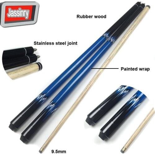 High quality blue 9.5mm Billiards Pool cue sticks 1/2 split Joint snooker cues leather wrap and rubber wood Billiard accessories