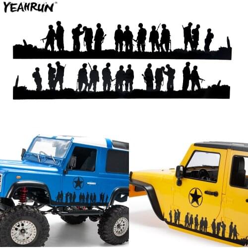 YEAHRUN 1/10 RC Car Wrangler Jeep DIY Logo Sticker Decal Heroes Pattern For Traxxas Trx-4 Axial SCX10 90046 D90 D110 Decor Tools