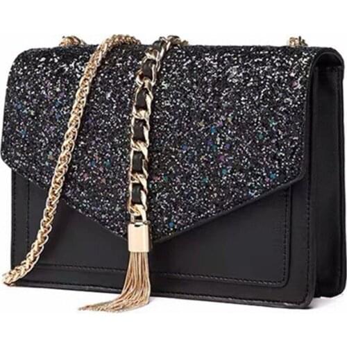 Women Shoulder Bag Fashion 2021 New Arrival Sequin Tassels Women Chain Crossbody Bags Female Messenger Bags Handbags for Women