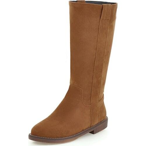 2021 Fashion Warm Snow Boots Womens Mid-calf Boots Black Brown Offwhite High Quality Round Toe casual Boots shoes woman 34-44