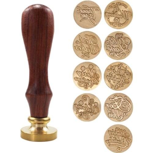 1 Piece Greetings DIY Retro Metal Decorate Birthday Card Sealing Wax Stamp Handcrafts Wedding Invitations Wax Seal Stamp