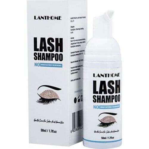 10sets 50ml Eyelash Extension Brush Lash Shampoo Kit Eye Lash Cleaning Foam Pump No Stimulation Clean