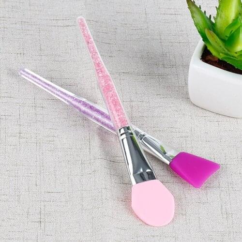 2 Colors/set Soft Silicone Facial Mud Mask Applicator Facial Brush Professional Face Skin Care Women Girl Makeup Cosmetic Tool