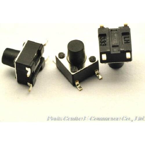 200 pcs 6*6*7mm 6x6x7mm 4-pin SMT Micro Switch / Tact Switch / key switch For Display / laptops / others, Free shipping