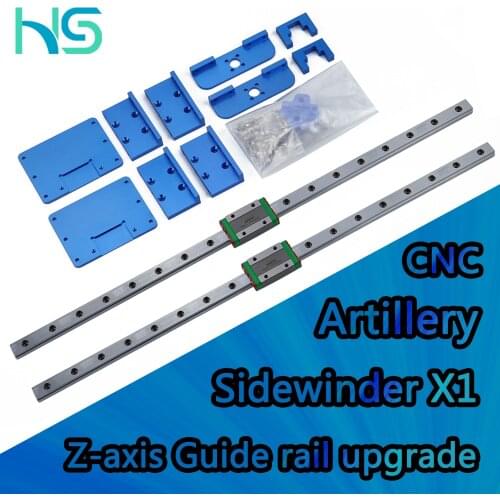 3D printer double z axis Hiwin rails upgrade CNC aluminum kit applies to the Artillery Sidewinder X1 SW-X1 Artillery Genius
