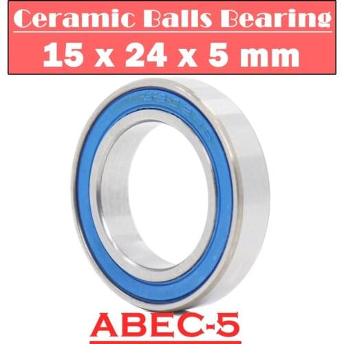6802RS Hybrid Ceramic Bearing 15*24*5 mm ABEC-5 ( 1 PC ) Bicycle Bottom Brackets & Spares 6802 RS Si3N4 Ball Bearings 6802-2RS