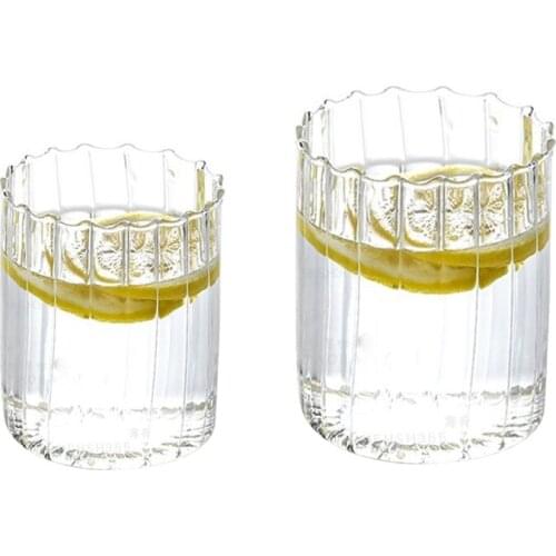 250ml/450ml Ripple Wave Whisky Glasses Whisky Cocktail Drinking Wine Cup Bar Glasses Vaso Gafas Caneca Brandy