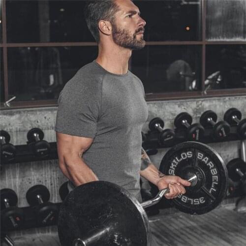 Brand T-Shirts Mens Muscle gyms Clothing Fitness Man Cotton Sporting Bodybuilding shirt Workout T Shirt Men plus size