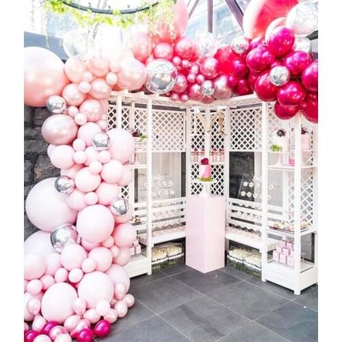Pink balloon chain wrapped birthday party balloon festive atmosphere decoration birthday party wedding room decoration set